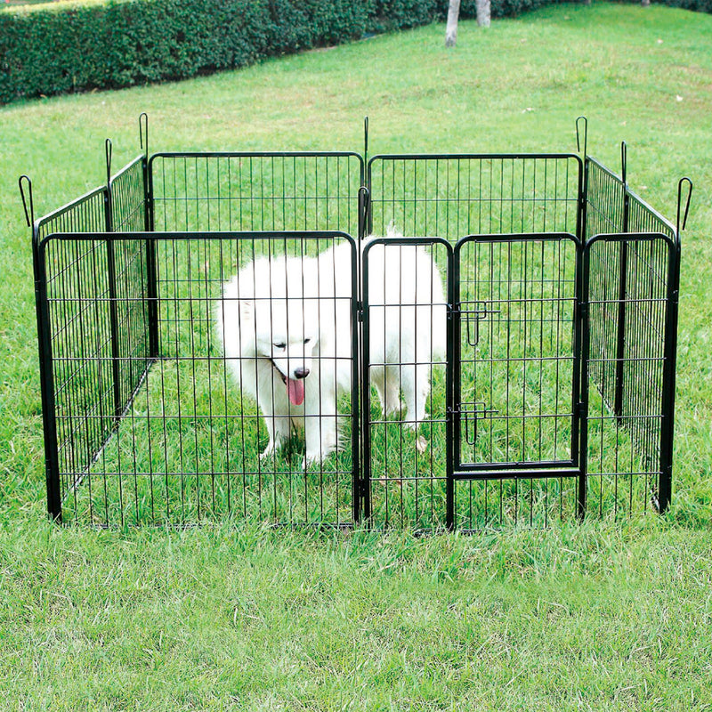 8 Panels Dog Pen Indoor 32" Height x 24" Width RV Dog Exercise Pen