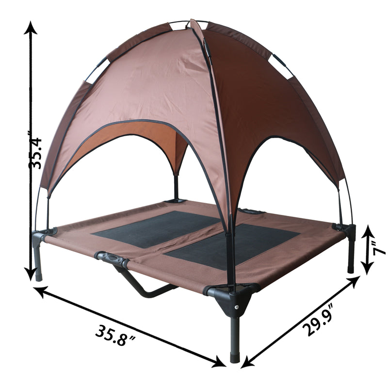 PEI JIA SUO Elevated Dog Bed with Removable Canopy