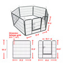 8 Panels Dog Pen Indoor 32" Height x 24" Width RV Dog Exercise Pen